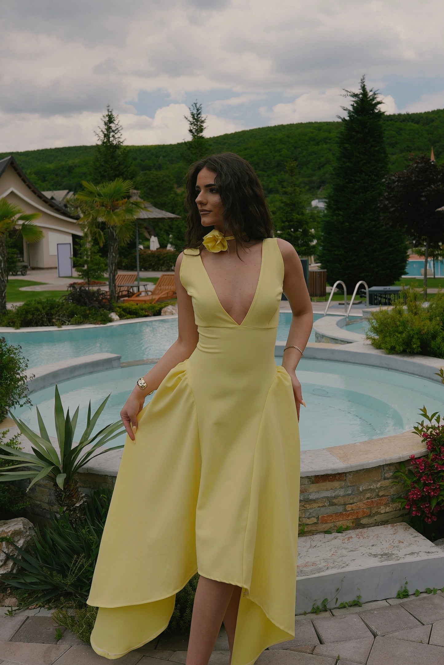 Butter Yellow Midi Dress