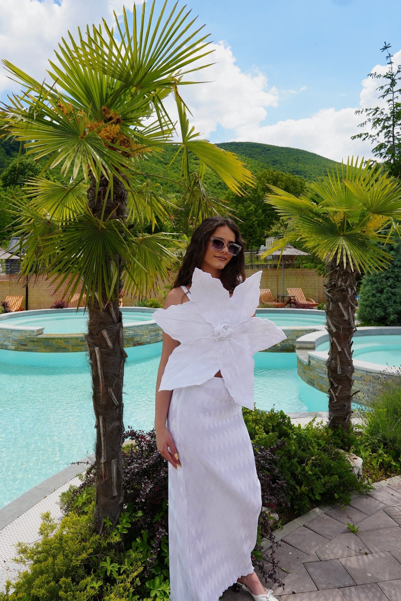 Orchid flowery dress - BETTINA