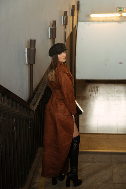 Caramel Suede Set - BETTINA