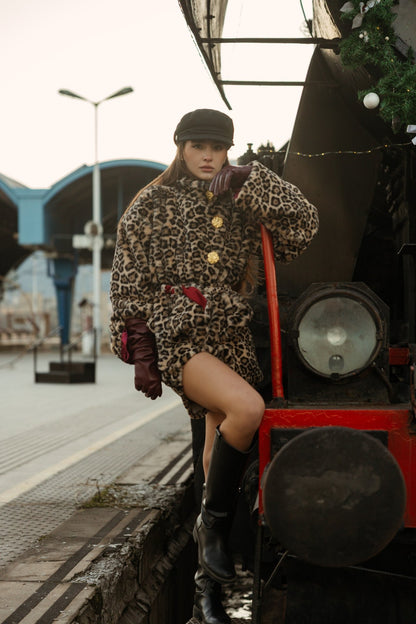 Leopard Fur Jacket - Shorts - BETTINA