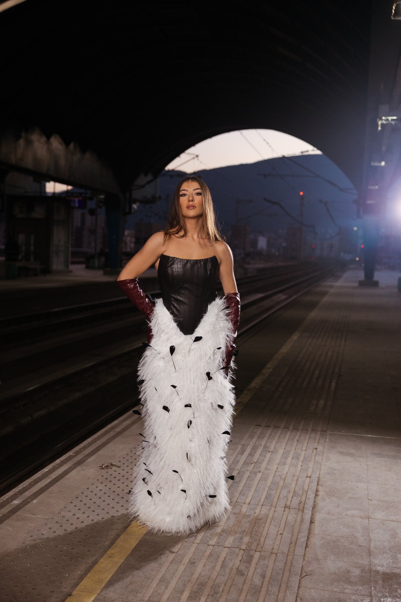 OBSIDIAN PLUME Dress - BETTINA