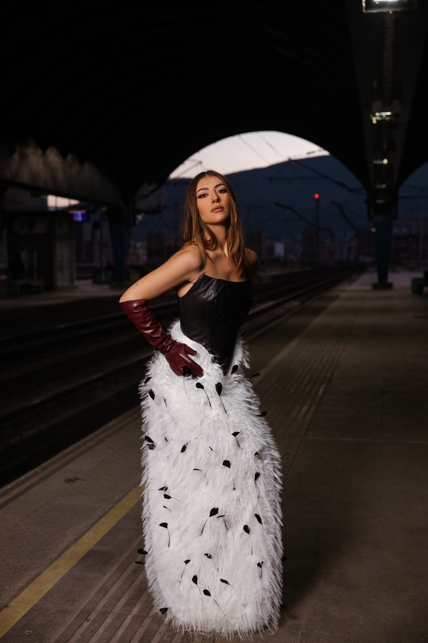 OBSIDIAN PLUME Dress - BETTINA