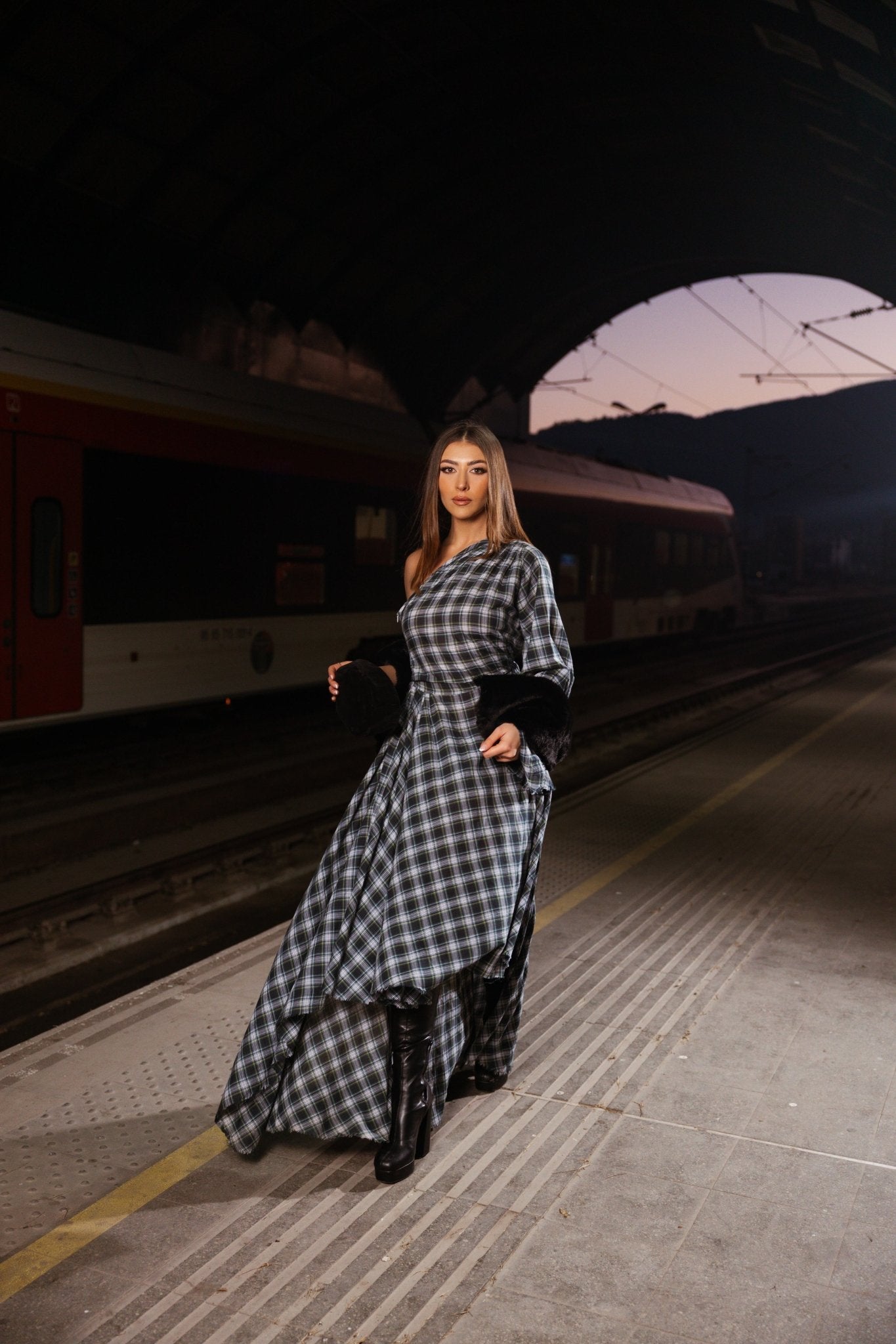 Deliah Assymetric Midi Dress - BETTINA