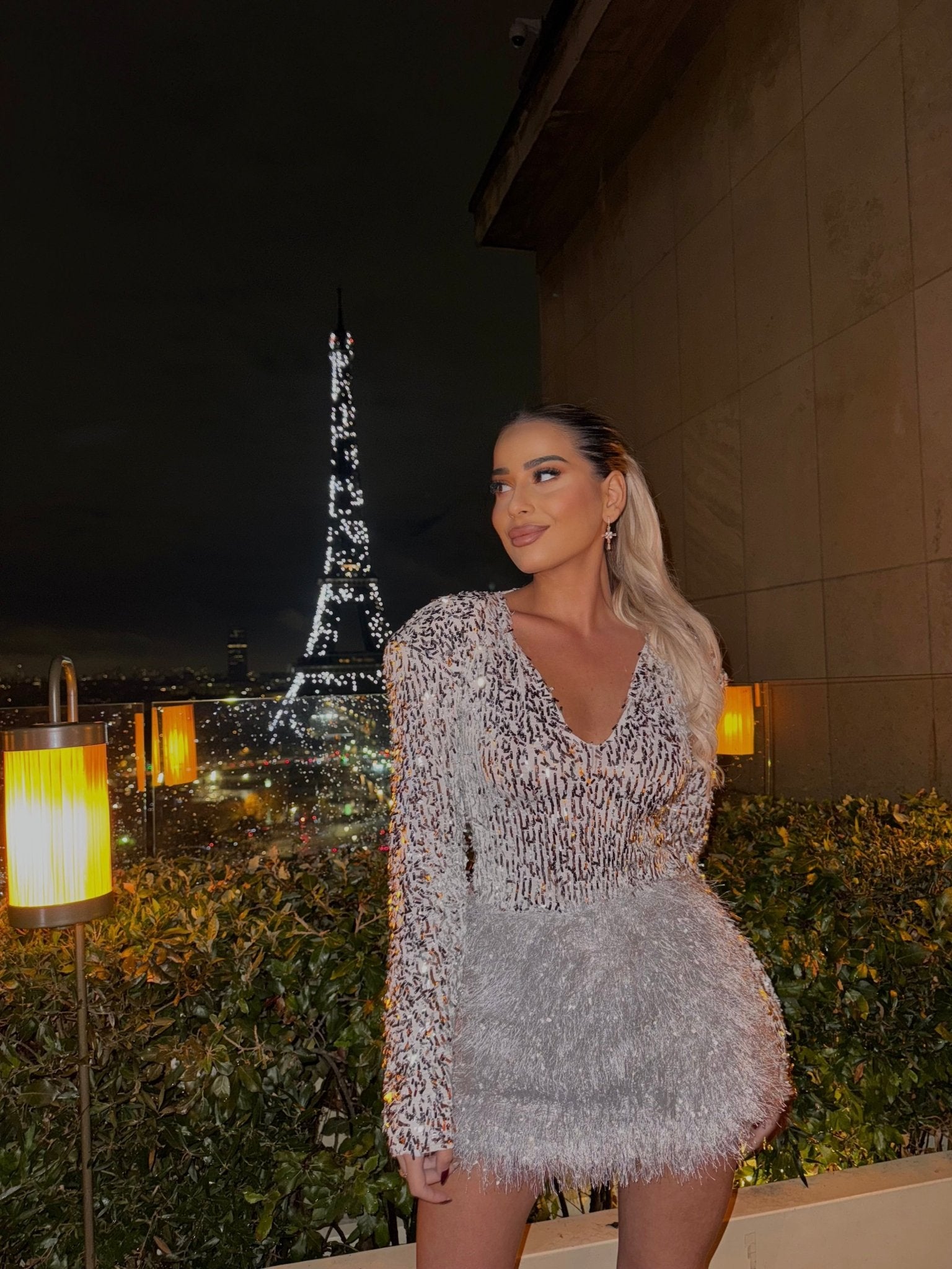 SPARKLY FUR DRESS - BETTINA