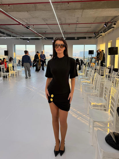 Aura Black Dress - BETTINA