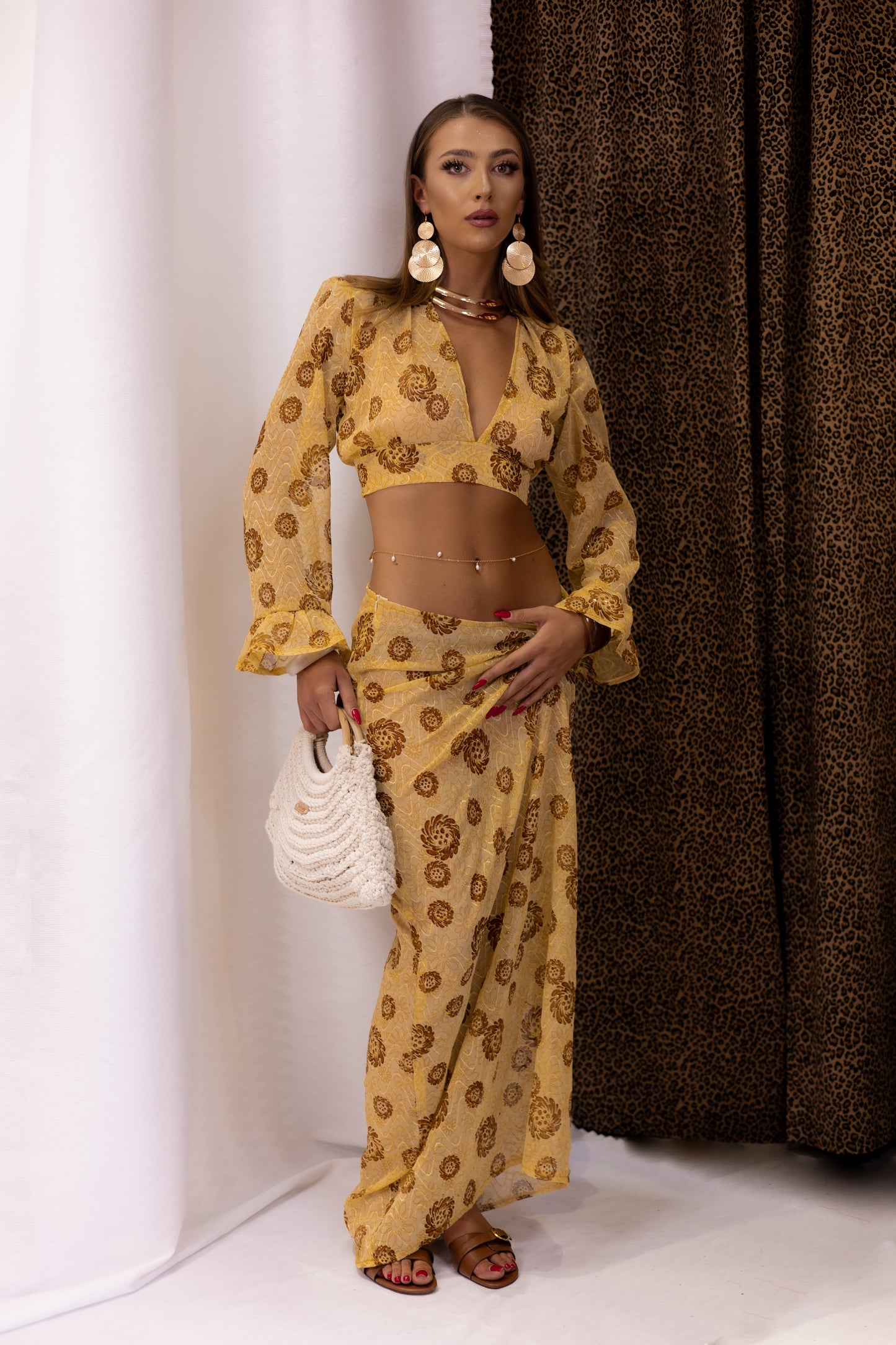 Embroidered Chiffon Set