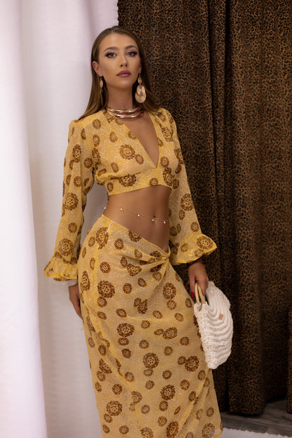 Embroidered Chiffon Set