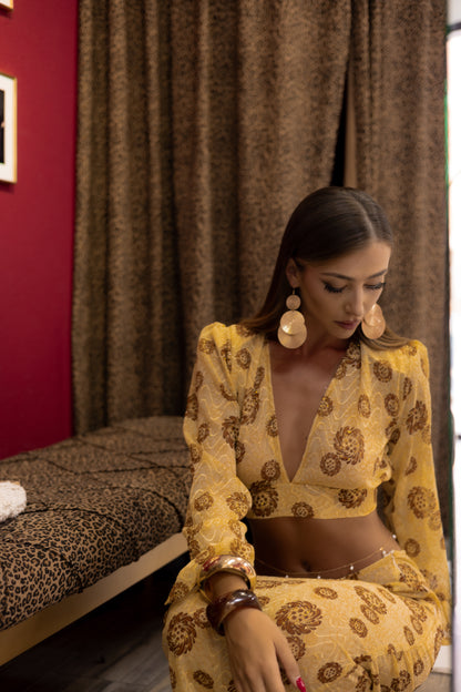 Embroidered Chiffon Set