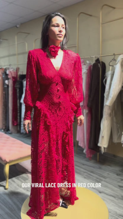 Midikleid aus Spitze